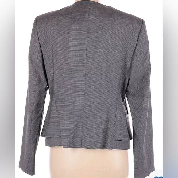Boss by Hugo Boss 14 HerringboneGray 100% WOOL Pockets Buttons Down Women Blazer - Picture 13 of 13